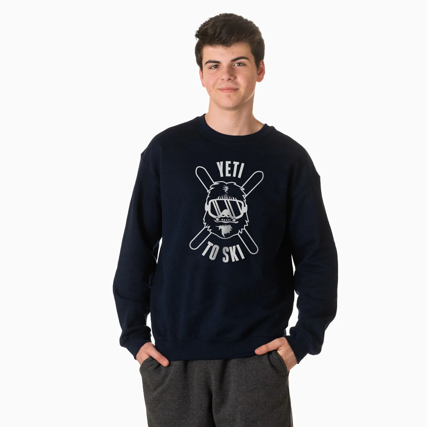 Skiing Crewneck Sweatshirt - Yeti To Ski 