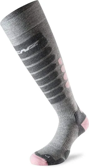 socks Lenz Skiing 3.0 - Light Gray/Rose