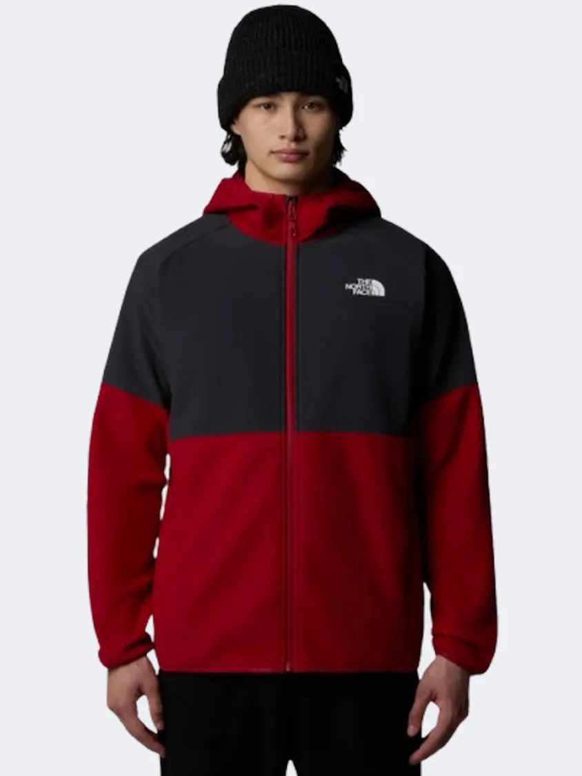 The North Face Glacier Heayweight Men Skiing Fleece Red/Asphalt Grey