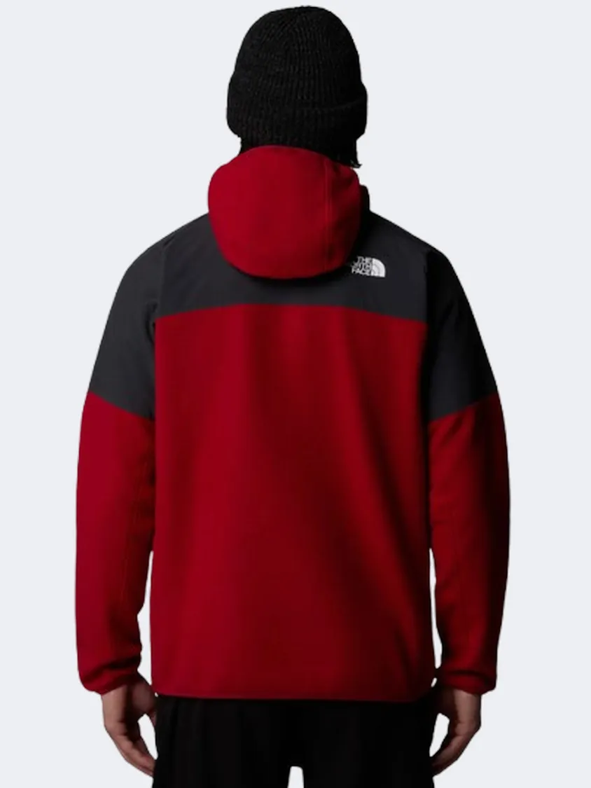 The North Face Glacier Heayweight Men Skiing Fleece Red/Asphalt Grey