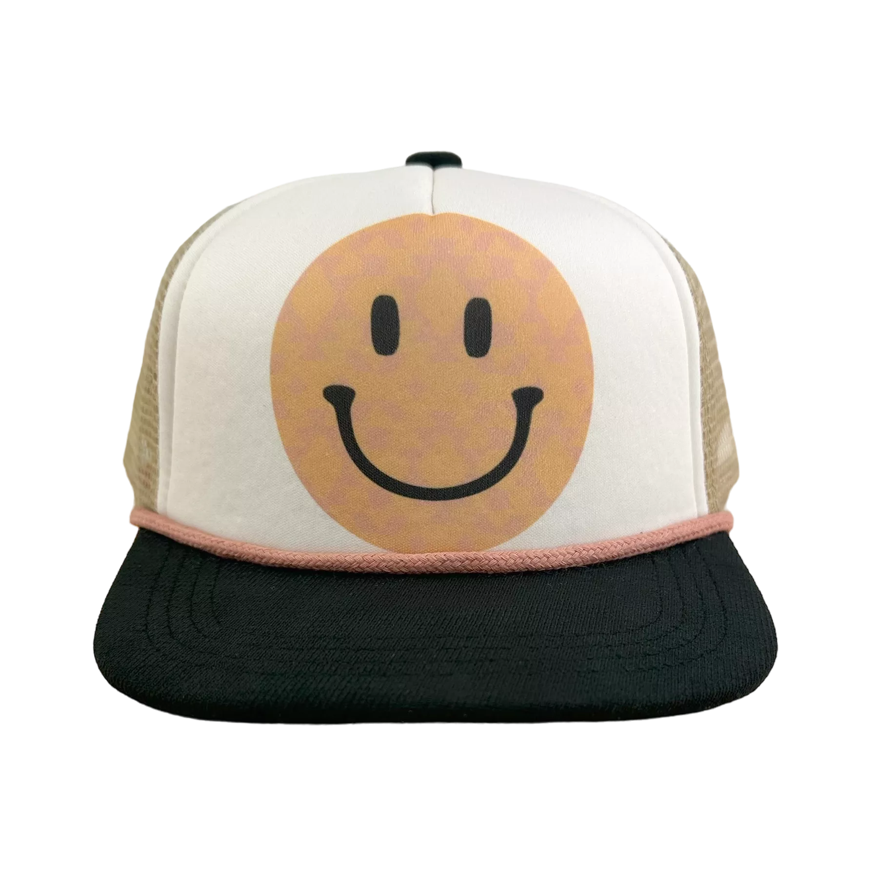 Tiny Whales Happy Camper Natural / Black Trucker Hat