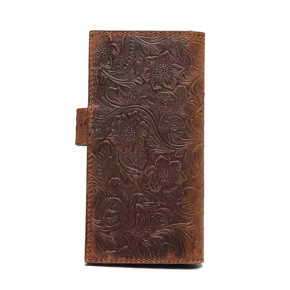 Unisex Steampunk Gear Skull Embossed Wallet