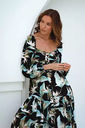 Verona Long Sleeve Midi Dress