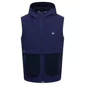 Via Classic Fit Full Zip Gilet Navy - SS24