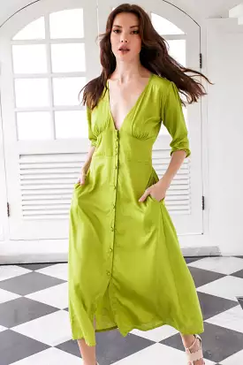 Whisper Light Button up Midi Dress (Sale)