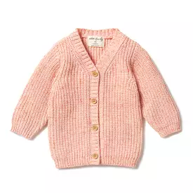 Wilson & Frenchy Knitted Button Cardigan - Silver Peony