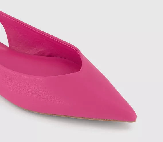 Womens Office Fling Pointed Sling Backs Pink