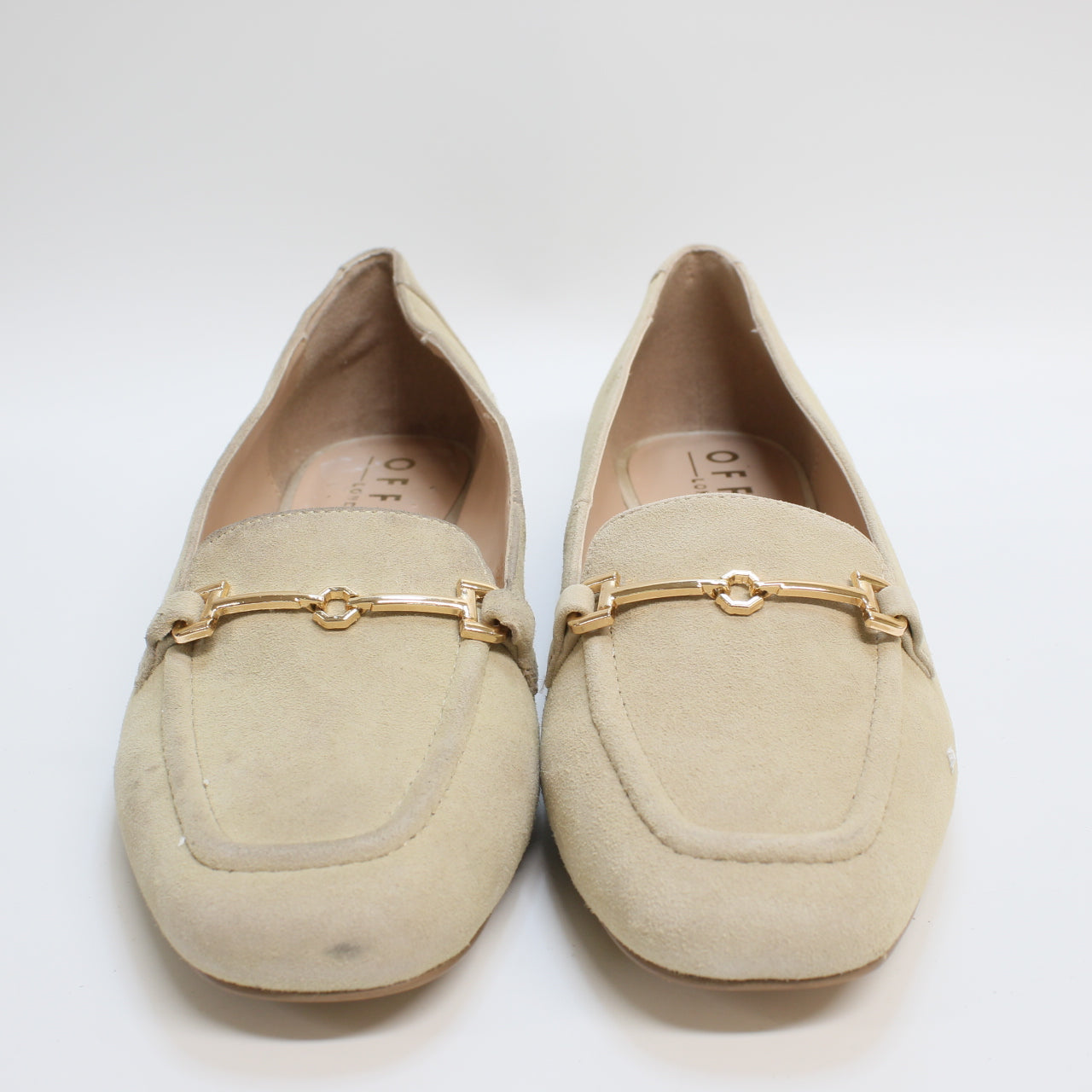 Womens Office Flying High Snaffle Suede Loafers Beige Suede Uk Size 6