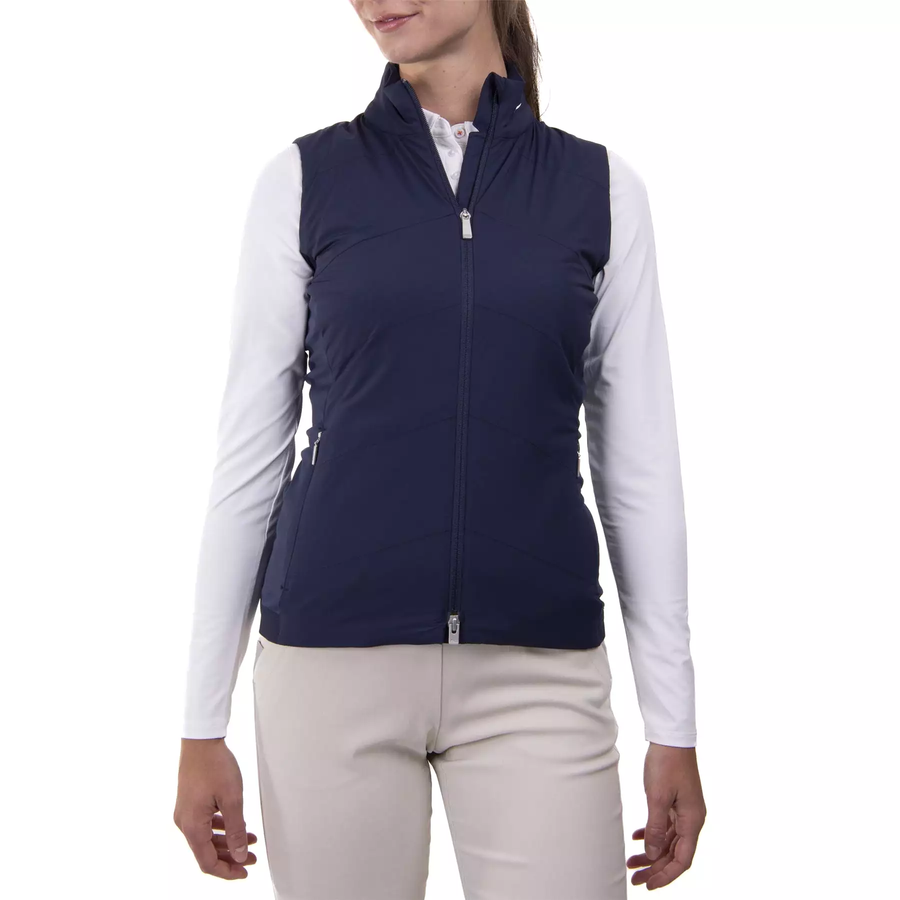 Womens Raditation Full Zip Regular Fit Gilet Atlanta Blue - 2024