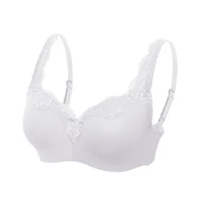 Women's White Color Lace Full Coverage Lightly Lined Bra